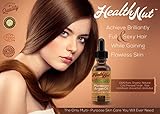Health Nut 100% Organic Moroccan Argan Oil for Skin and Hair - All Natural Beauty Product for Daily Use - Bottle with Dropper 4 fl oz