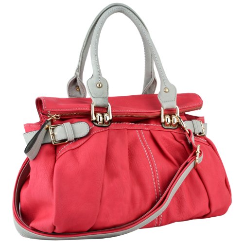 Mg collection gabby oversized shopper hobo shoulder bag, fuchsia …