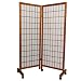 5 ft. Tall Meditation Folding Room Divider w/ Wheels (Honey) (61"H x 22.72"W x 1"D)