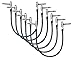 WORLDS BEST CABLES 6 Units - 12 Inch - Pedal, Effects, Patch, Instrument Cable Custom Made Made Using Mogami 2319 Wire and Eminence Nickel Plated ¼ inch (6.35mm) R/A Pancake Type Connectors