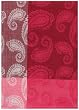 100% Cotton Jacquard Paisley Pink and White Dishtowel 18" X 28" Set / 6