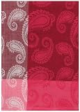 100% Cotton Jacquard Paisley Pink and White Dishtowel 18" X 28" Set / 6