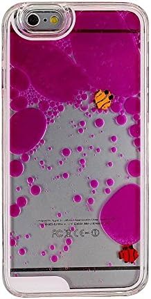 iPhone 6 6S Case Liquid Cover Aquarium Fish Tank Dynamic Liquid Clear Plastic 3D Flowing Plastic Hard Case Cover for iPhone 6 6S 4.7"-Hot Pink