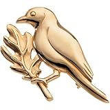 14K Yellow Gold "Winter Robin" Brooch