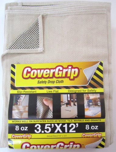CoverGrip 351208 Safety Drop Cloth, 3.5-Feet by 12-Feet On Sale
