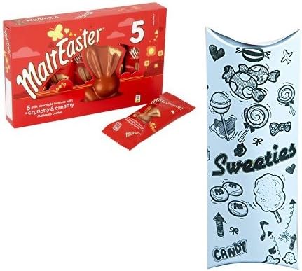 Malteaster Bunnies 5 Pack And Free Moreton Gifts Sweeties Pouch By Moreton Gifts
