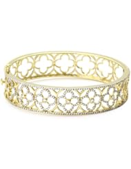 Katie Decker "Quatrefoil" 18k Yellow Gold and Diamond Bracelet