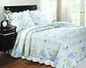 Greenland Home Coral Blue Full/Queen 3-Piece Quilt Set