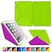iPad Air 2 Case, Apple iPad Air 2 Case, rooCASE Origami Ultra Slim Fit Thin Lightweight Shell PU Leather Folio Case with Auto Sleep Wake Smart Cover, Green / Pink (will NOT fit New iPad 2017)