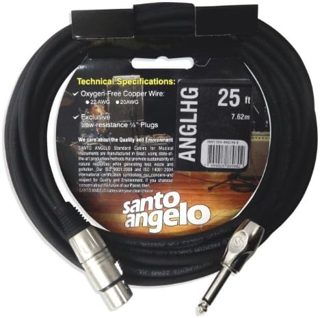Santo Angelo ANGL HG Straight 1/4-Inch Plug to XLR Female Microphone Cable - 25 Feet