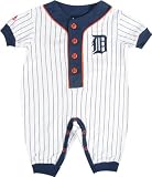 Detroit Tigers Pinstripe Baby Coverall - 6/9 months