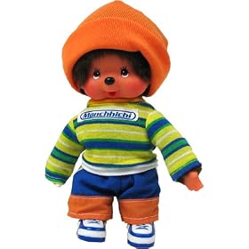 Monchhichi Boy with Orange Cap (Sport) Plush Doll