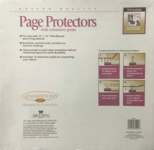 Generations by Hazel Museum Quality Page Protectors With Extension Posts