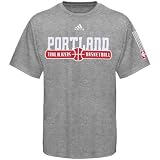 Portland Blazers T Shirt : adidas Portland Blazers Ash Ball Horizon T Shirt