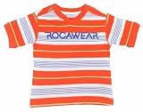 Rocawear Boys Stripped Flame White & Blue V-Neck T-shirt