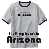 T-Shirt Ringer Heather Gray  Retro Hearth Arizona  State