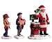 Lemax Christmas Caddington Village Donation Santa 3-Piece Figurine Set #52096