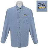 UCLA Bruins NCAA Denim Long Sleeve Button-Down Shirt (Blue)