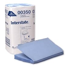 Interstate 003-50 10.250" Length, 9.500" Width 2-Ply Singlefold Windshield And Auto Care Paper Towel (9 Packs of 250)