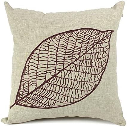 18"x18" Vintage Big Life Like a Leaf Linen Cotton Home Decor Square THROW Pillow Case Pillow Cover Cushion Cover Sofa Decor 45x45cm