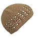 WARM BEIGE KNIT CROCHET BEANIE SKULL KUFI CAP HAT