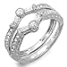 14k White Gold Round Baguette Diamond Ladies Anniversary Wedding Band Enhancer Guard 3/4 CT (0.75 cttw, F-G-H Color, SI-I Clarity) Buy