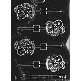 ANGEL WITH CANDLE POP Christmas Candy Mold Chocolate by CybrTrayd