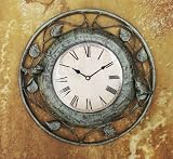 Outdoor Living : Verdigris Metal Vintage Indoor/Outdoor Clock