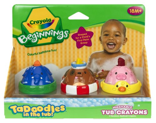 Childrens Toyshop  Toys : Crayola 3ct. TaDoodles Washable Tub Crayons (Dog, Pig, Elephant)