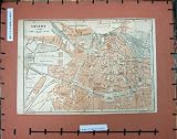 MAP FRANCE 1900 STREET PAN AMIENS CITADELLE PROMENADE
