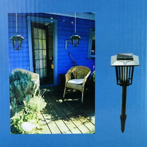 Solar Powered Bug/Pest/Mosquito Killer Zapper Light with Design of Retro Lantern Outdoor and Indoor-Black