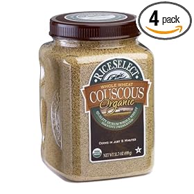 RiceSelect Organic Whole Wheat Couscous, 31.7-Ounce Jars (Pack of 4)