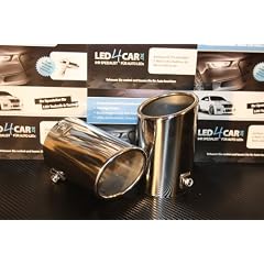 2X Auspuffblenden aus Edelstahl f�r VW Golf 6, VW Scirocco 3, VW Tiguan, VW Passat 3C, VW Passat CC