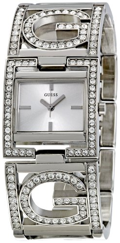 GUESS Women's W13074L1 G4G Silver Silver Dial Watch