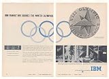 1960 IBM RAMAC 305 Computer Score Winter Olympics 2-Page Print Ad (42367)