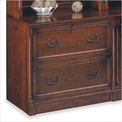 Kathy Ireland Home by Martin Furniture Mount View 2 Drawer Lateral Wood File Cabinet in Cherry Cobblestone