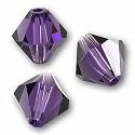 Swarovski Bicones 5328 Xillion 4mm Purple Velvet (40 Beads)