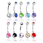 Lot of 10 Double Jeweled CZ Crystal G...