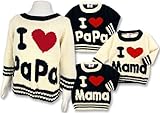 (アイラブパパアンドママ)【I lovePaPa&Mama】 アイラブパパ&ママ アクリルニット モール編みセーター 80cm/90cm/95cm 80 ママブラック