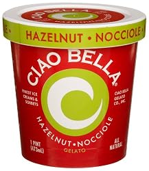 Ciao Bella Hazelnut Gelato, 16-Ounce Cups (Pack of 4)