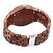 MEKU Handcrafted Mens Wooden Watch Natural Sandalwood Day Date Calendar Xmas Gifts