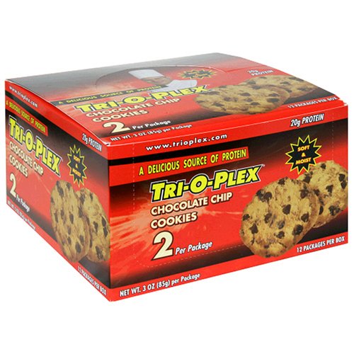 Tri-O-Plex Cookies, Chocolate Chip, 3-Ounce Packages (Pack of 12) by Tri-O-Plex