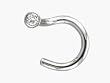 White gold with Diamond nose ring
