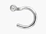 NICKEL FREE White gold with Genuine Cut Diamond nose ring