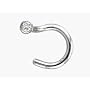 NICKEL FREE White gold with Genuine Cut Diamond nose ring
