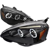 ACURA RSX JDM BLACK DUAL HALO PROJECTOR HEAD LIGHTS