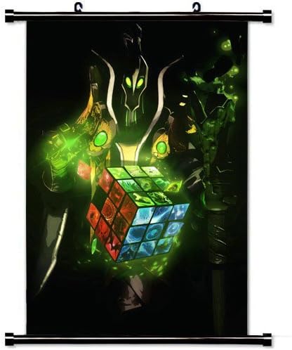 MiniGao Wall Scroll Poster with Rubicks Cube Dota Art Home Decor Wall Posters Fabric Painting 32 X 48 Inch