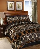 8 Pc. High Quality Full Size Jacquard Bed in Bag Comforter Bedding Set