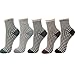 Women's Roll Top Ankle High Cotton Socks 5pair or 6pair