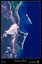 Cancun, Mexico satellite map poster from space: 24"x36" Glossy